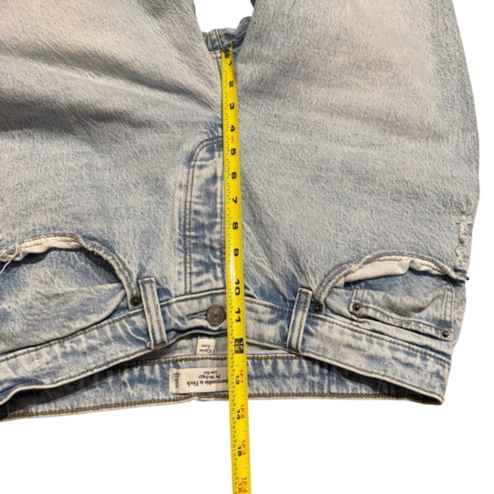 Abercrombie & Fitch Curve Love 90s Low Rise Baggy Jeans Light Wash Denim Size 30 - Picture 7 of 11